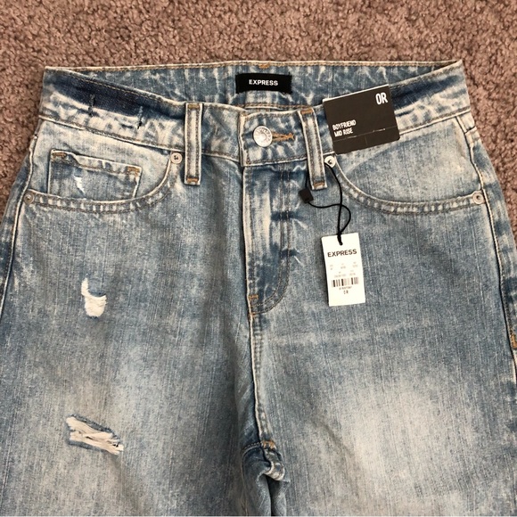 Express Boyfriend Mid Rise Jeans - Picture 2 of 11